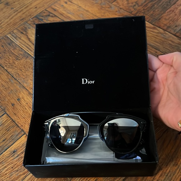 Excellent like new condition Dior Black Sunglasses. Comes with Dior Case. - Picture 2 of 3